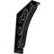 Ekena Millwork Tristan Wrought Iron Bracket, (Triple center brace), Antiqued Pewter 2"W x 5 1/2"D x 8"H BKTM02X05X08TTNAPW - alternate 1